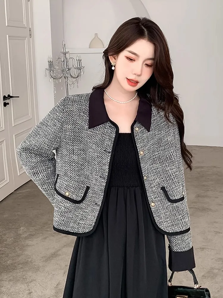 

Женское осенне-зимнее Новое Очаровательное универсальное модное пальто с длинным рукавом подходящего цвета куртки верхняя одежда Chaquetas