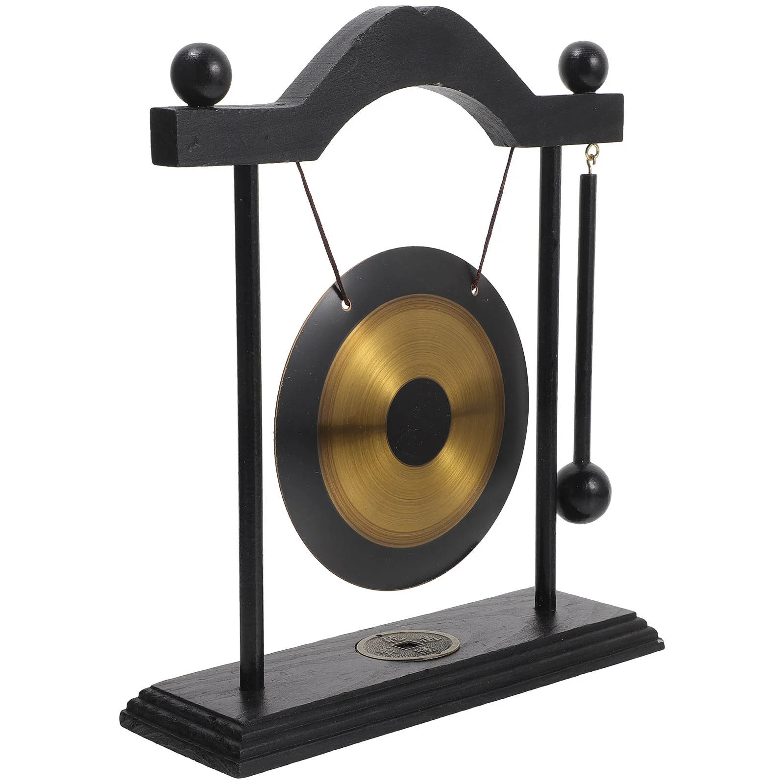 Gong Feng Shui Ornaments Table for Desktop Decorations Adorn Retro Metal Home