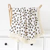Baby Blankets Newborn Cotton Muslin Swaddle Blanket Baby Blankets Tassel Fringe Swaddle Blanket Diaper Baby Gauze Bath Towel 6