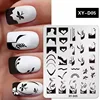 French Nail Art Stamping Plate Geometry Wave Line Drawing Templates Nail Art Stamping Plate smile Nail Charm Mold Stencil Tools 4
