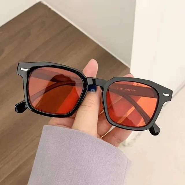 Vintage lunettes de soleil unisexe Rectangle Design à la mode rétro lunettes de soleil femme dame lunettes oeil de chat lunettes décontractées 2025 nouveau 1