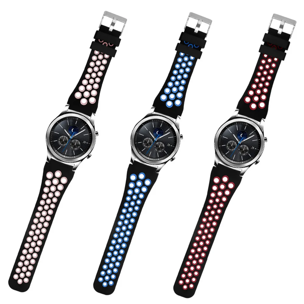 

Ремешок силиконовый для Samsung galaxy watch active 2 46/42 мм, спортивный браслет для Gear S3 huawei watch gt 2e/2, 20/22 мм
