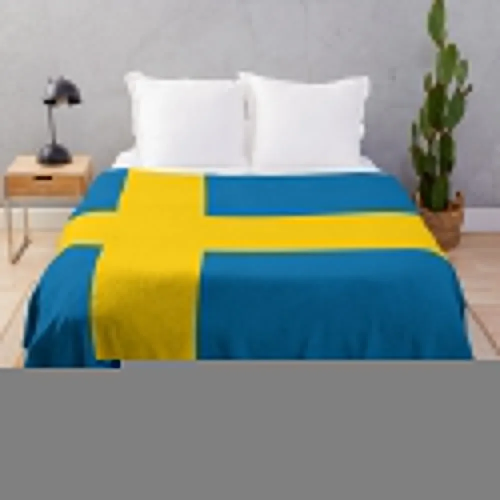 

Swedish Flag of Sweden Throw Blanket Tourist heavy to sleep Blankets