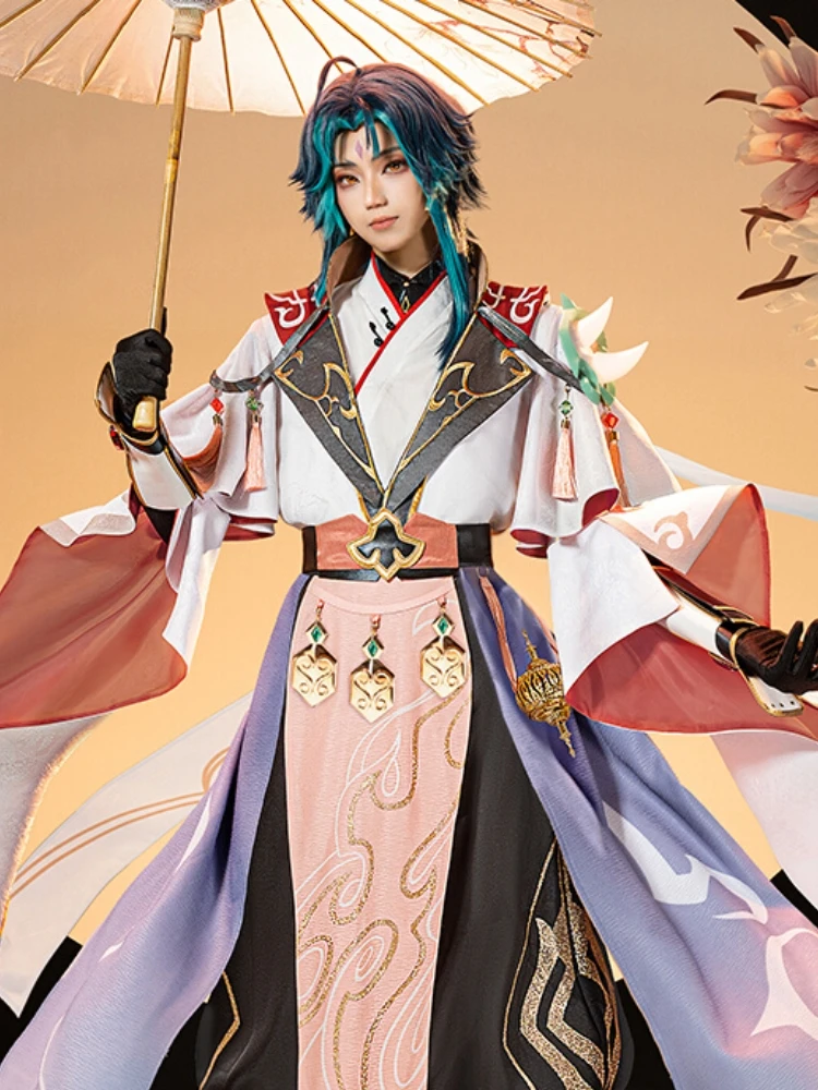 

COS Store Anime Game Genshin Impact Xiao Antiquities Halloween Carnival Role CosPlay Costume Complete Set