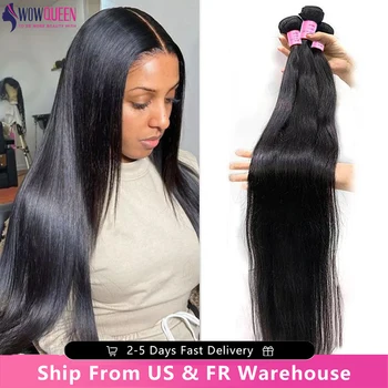 12A Straight Human Hair Bundles 28 30 inch Raw Hair Bundles 36 38 40 Inch Long Thick Bundles Cheap Brazilian Hair Weave Bundles 1