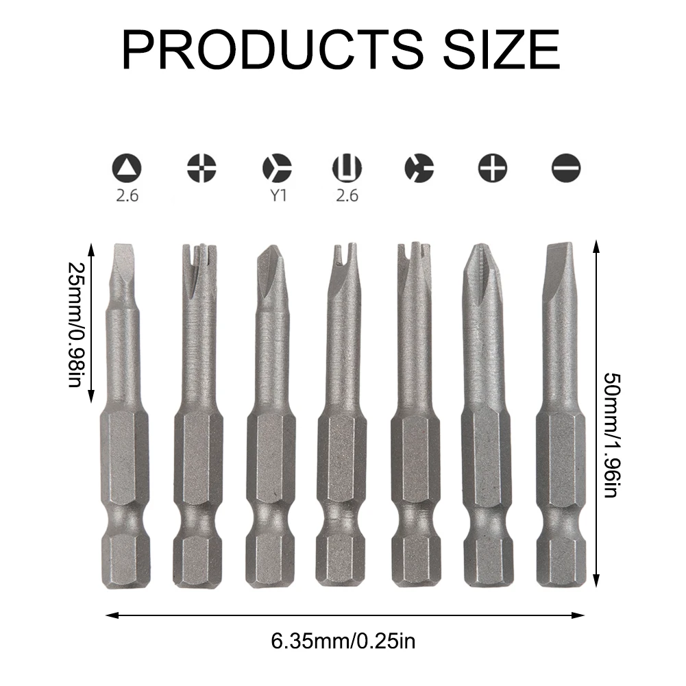 

Brand New Durable High Strength Screwdriver Tool Screwdriver Bits Screwdriver Bits Set Cross Head PH2 7pcs/set