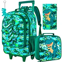 Rolling Backpack for Boys Girls, Kids Roller School Bag with Wheels Toddler Wheeled Bookbag Elementary 1