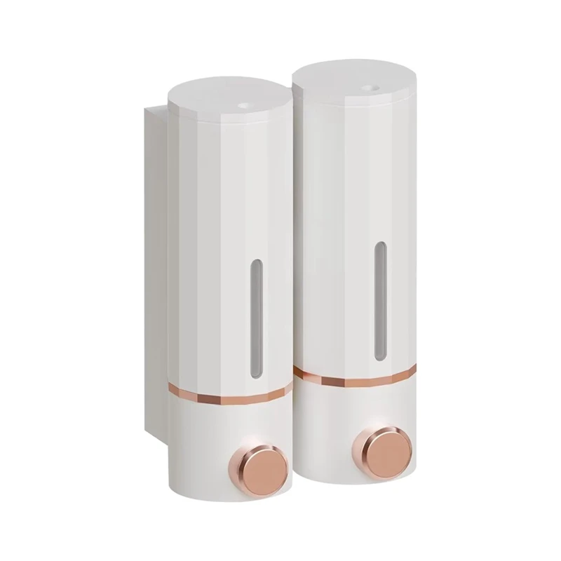 

Wall Mounted Soap Dispenser Bathroom 2 Chambers, Shower Soap Dispenser 420Ml Body Wash Dispenser Set, For Bathroom Hotel Durable