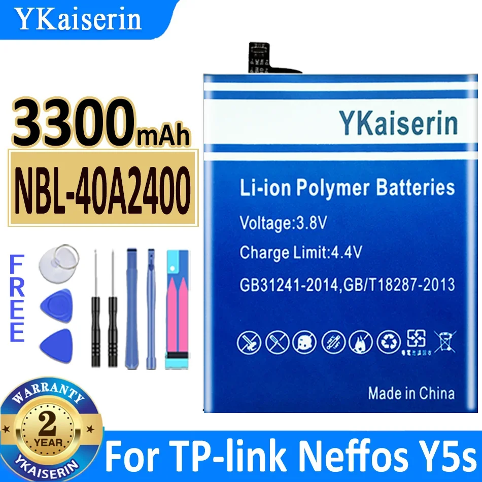 

YKaiserin 3300mah High Quality NBL-40A2400 Battery for TP-link Neffos Y5s TP804A TP804C Cell Phone Batterie +Tools Kits