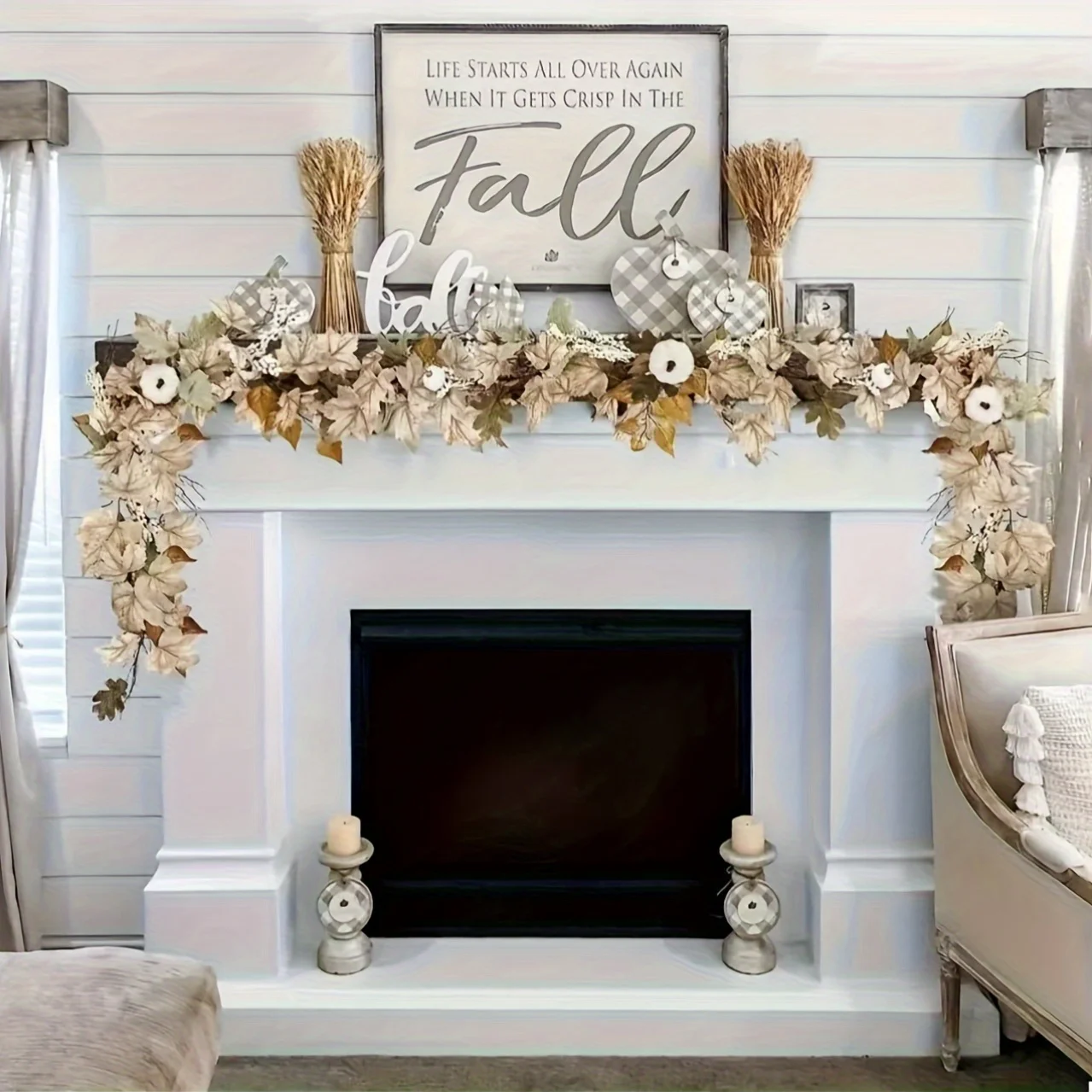 Maple Leaf & Pumpkin Wreath 6