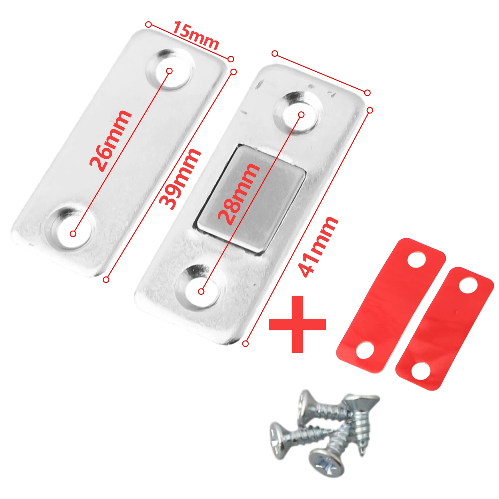 Description Picture 5 of itemStrong Magnetic Cabinet Door Suction Steel Catch Latch Ultra Thin For Drawer And Door Closers&Screws Hardware Sliding Door Stop