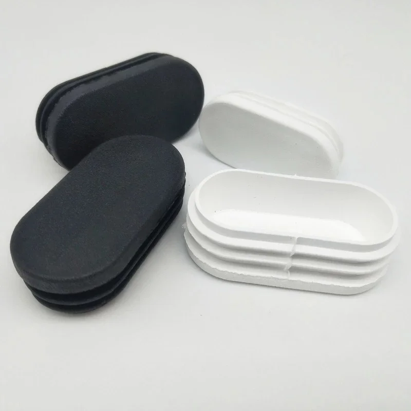 Pipe Plugs Oval Plastic Blanking End Cap Tube Pipe Inserts Plug Bung Non-slip table chair leg cover Socks furniture Leveling Feet 10pcs chair leg caps pipe plugs pipe inserts