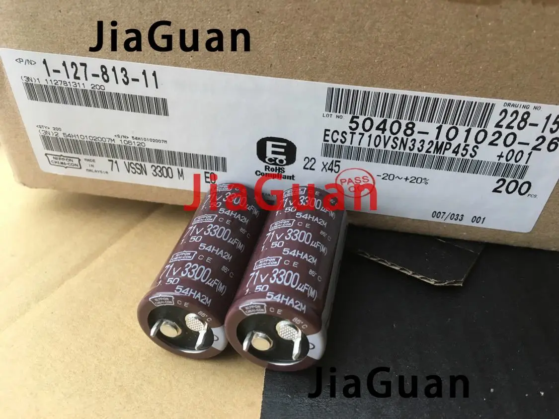 Nippon ce 71v3300uf 22x45 mm Ncc Capacitor Eletrolítico 3300uf 71v Chemi-con ce 3300uf 71v em Vez 63v 3300uf Peças Novo - Image 2