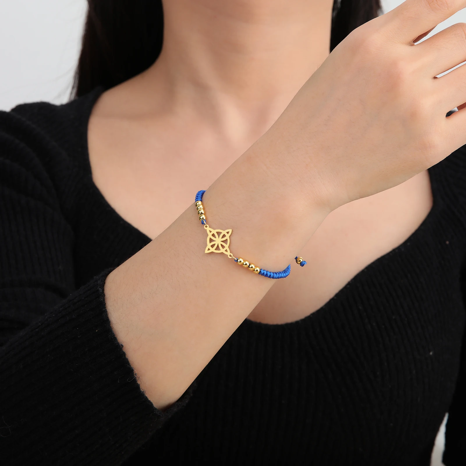 Witch Knot Charm Bracelets for Women nudo de bruja Stainless Steel Witchcraft Amulet Lucky Bracelets Jewelry lucky bhudda 5