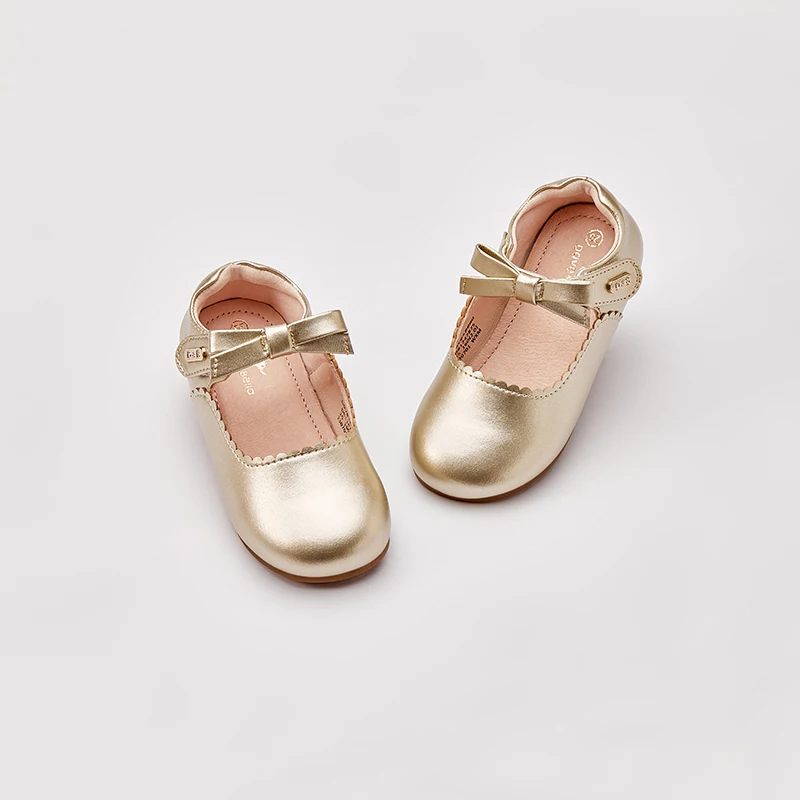 Dave Bella Fashion Children Casual Shoes Flat Shoes Kids Girls Wedding Princess Leather Girls Party DB1247875