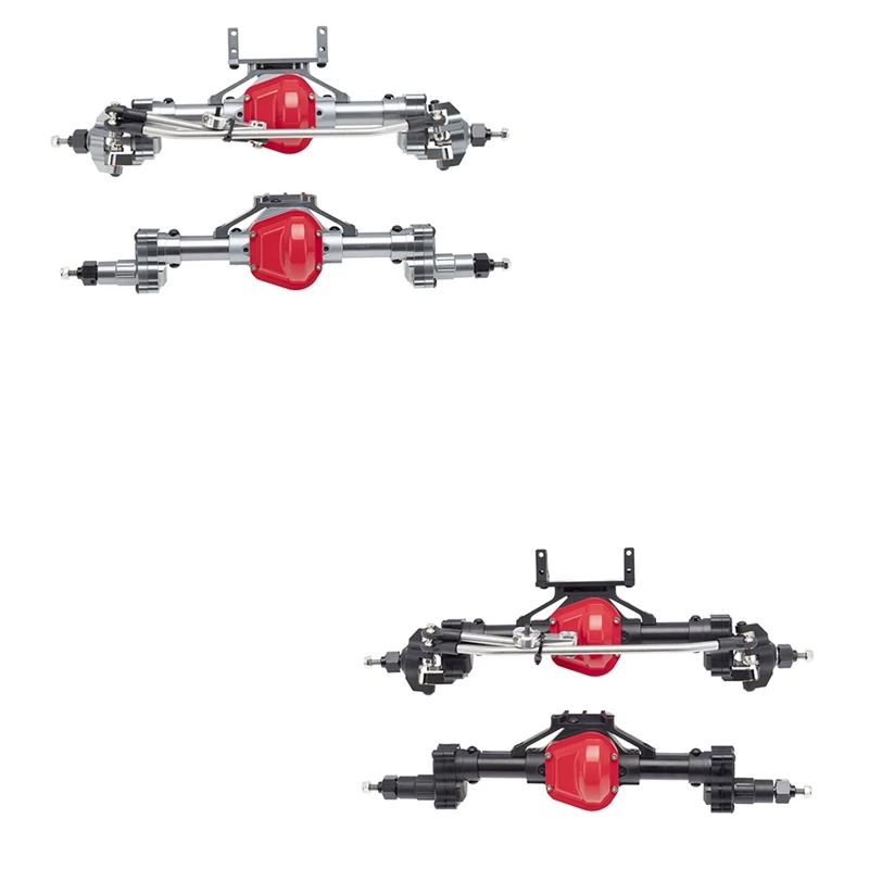 

CNC Metal Front And Rear Portal Axle Set For 1/10 RC Rock Crawler Car Axial SCX10 I II 90046 90047 Upgrade