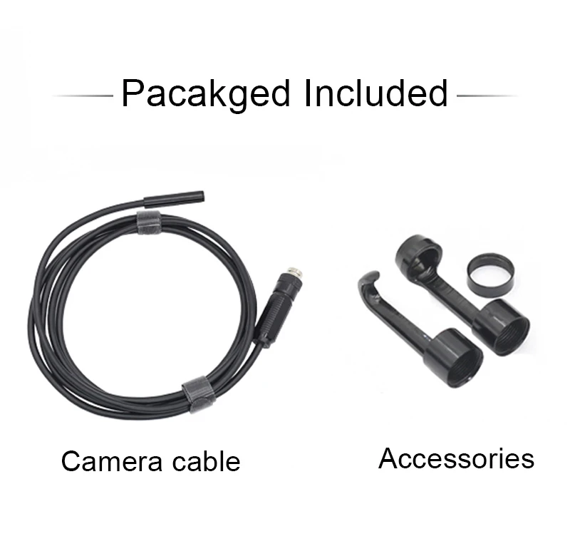 10m Caméra endoscopique HD 1080P IP67, étanche, double objectif, 8