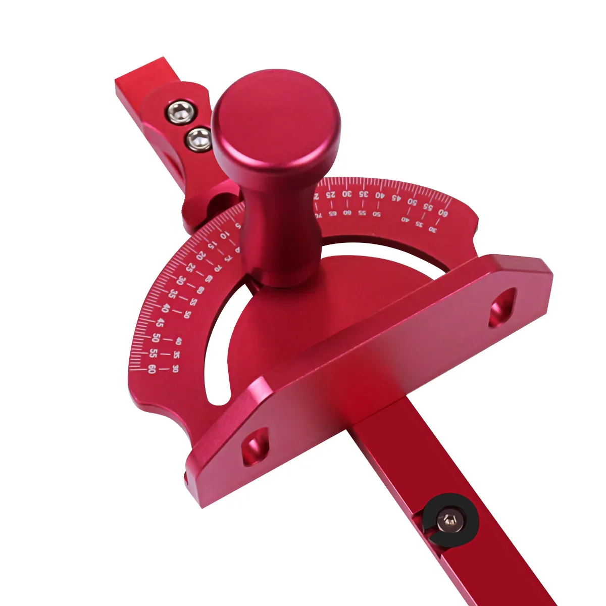 Universal Table Saw Miter Gauge Aluminum Alloy Precision Miter Gauge W/ Fixed Angle Gear Shifting Hole T Track Angle Ruler Woodworking Tool