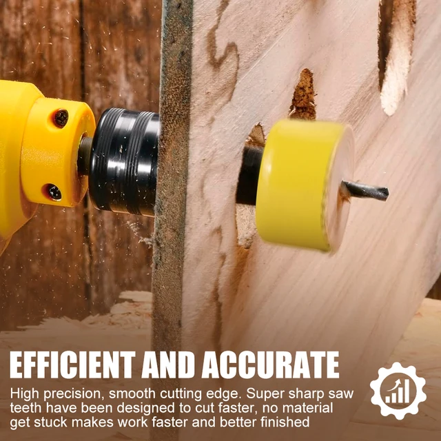 Kit Seghe A Tazza 17 Pezzi - Frese Foro Per Legno E Cartongesso, Da 19 A 127 Mm - Foto 7