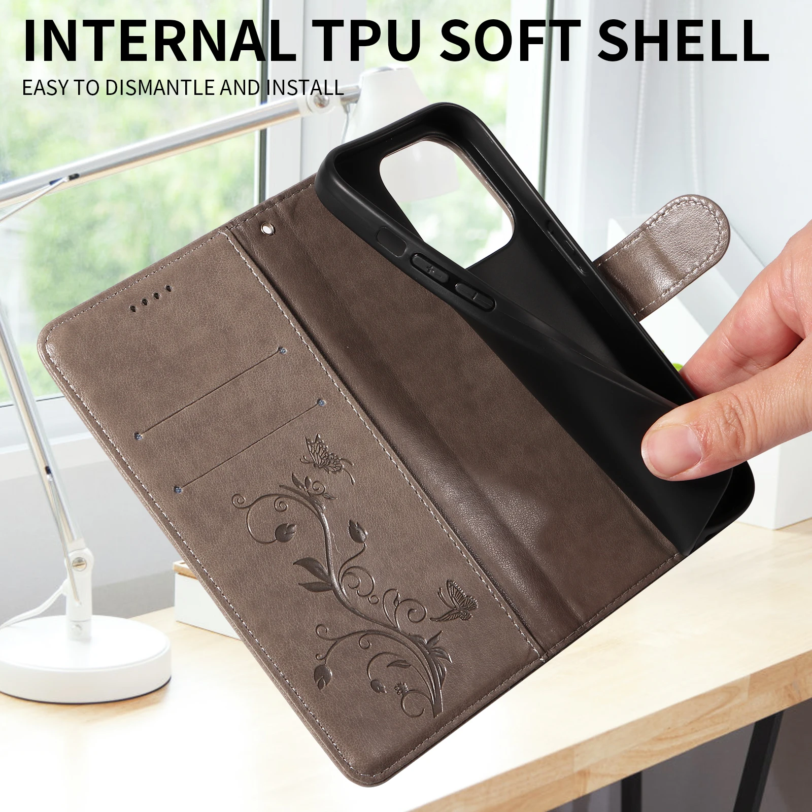 Versatile Wallet Phone Case with Card Holder and Magnetic Closure