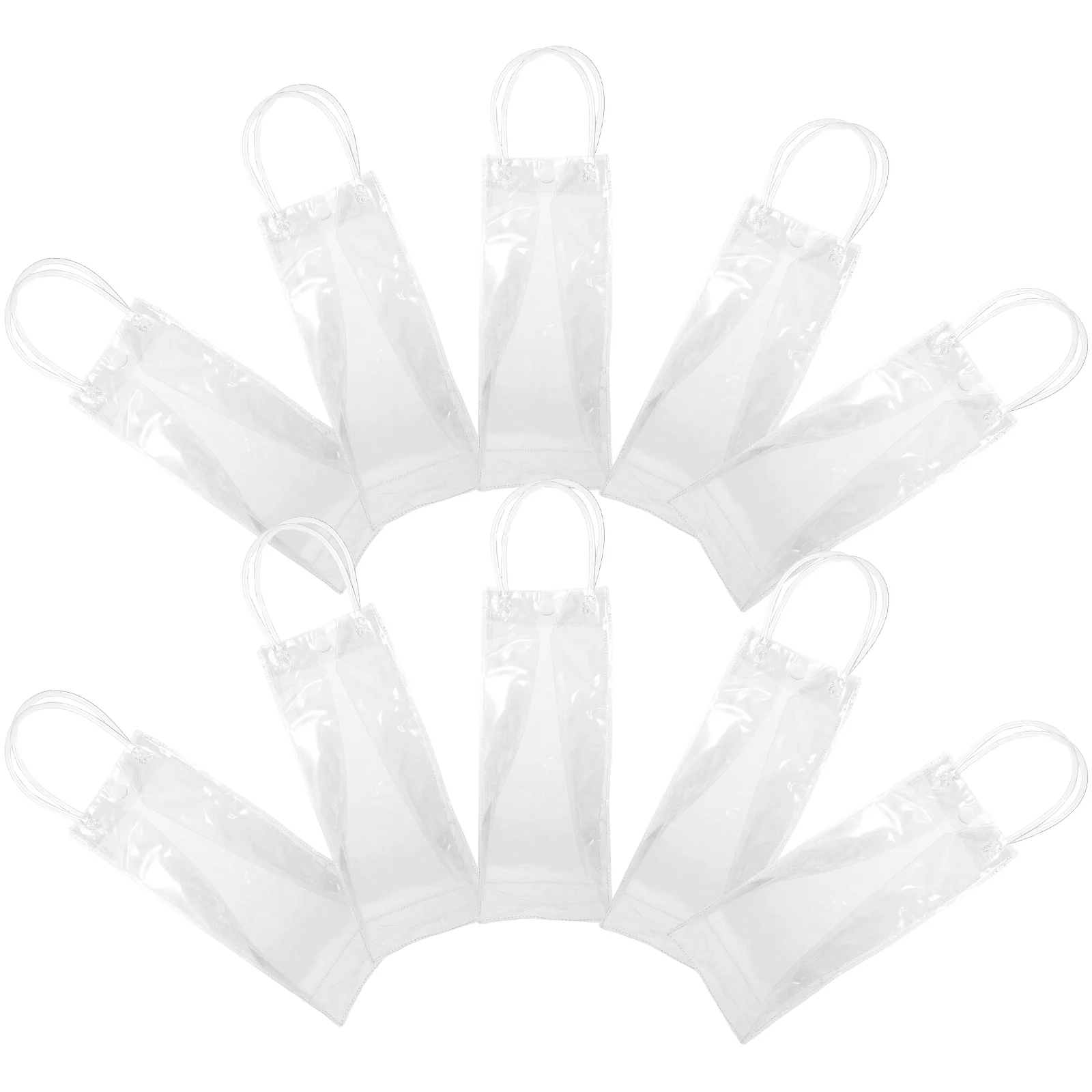 

Holidyoyo Clear Plastic Gift Bags for Wine Bottles - Reusable Tote Bags for Shopping, Parties, and Gifts
