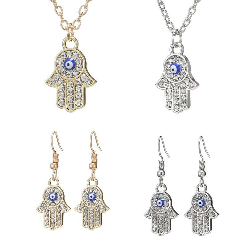 Collana Da Donna Con Mano Di Hamsa Di Fatima, Ciondolo Malocchio - Foto 10