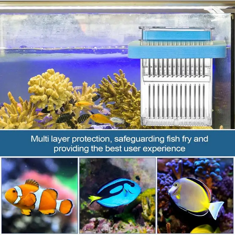 Aquarium Fish Breeder Box Clear Guppy Fish Tank Breeder Case Tank Divider Acclimation Case Mother Incubator For Shrimp