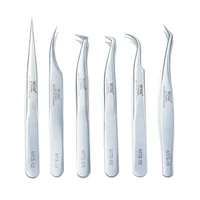 VETUS Original New MTS Series Silver Tweezers for Eyelash Extensions Stainless Steel Hyper Fine Tip Anti Static ESD Tweezers 1