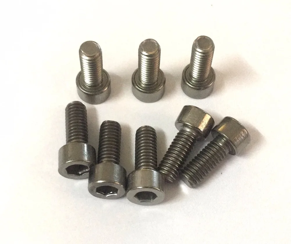 Ti pura, soquete hexagonal, parafuso de parafuso,