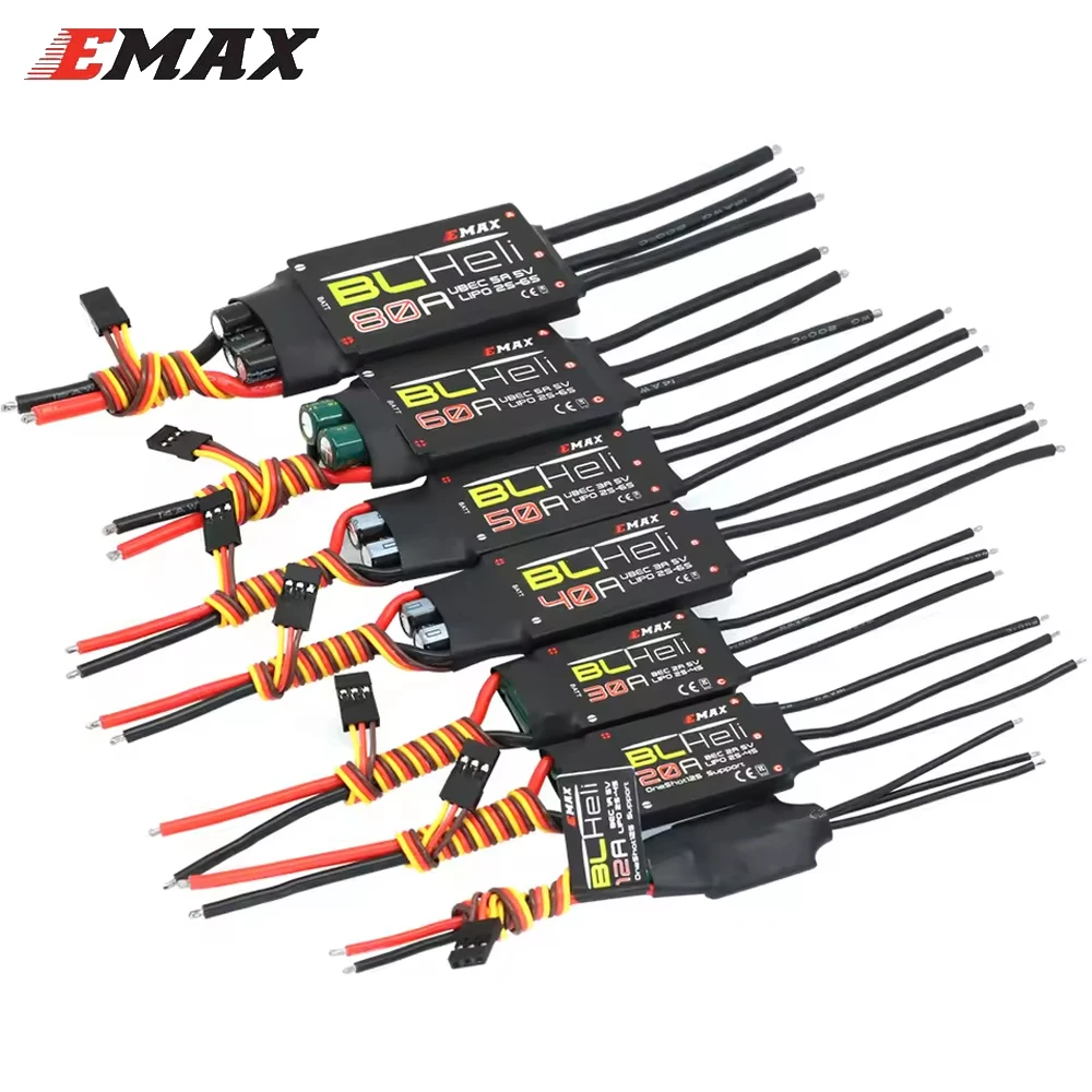 Contrôleur brushless BLHeli ESC 12A à 80A pour micro moteurs, connecteurs soudés.