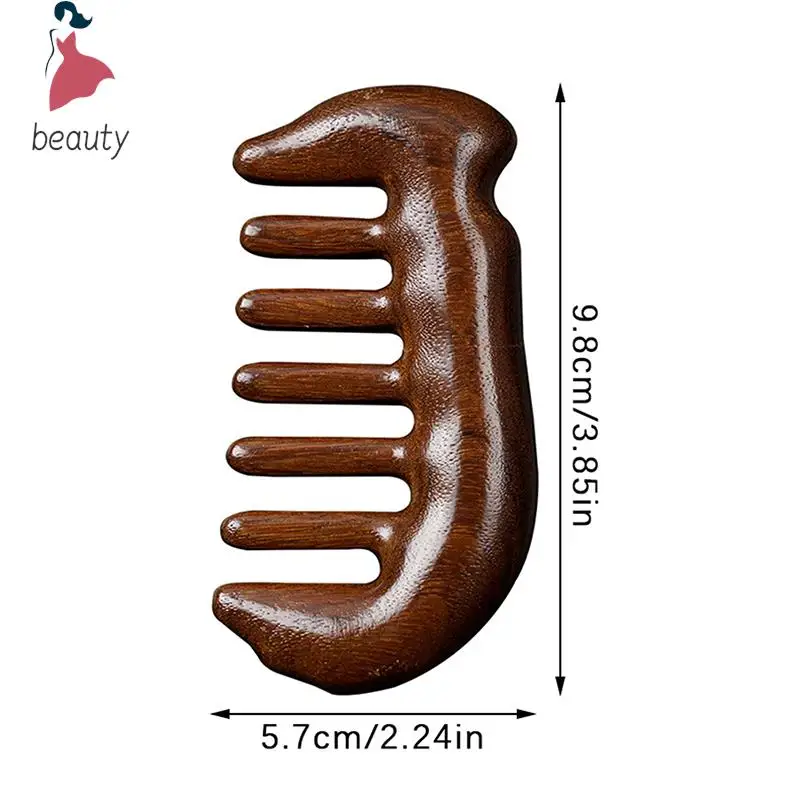 

Sandalwood Massage Comb Fragrant Wood Combs Natural Meridians Plus Thick Anti-static Scraping Portable Comb