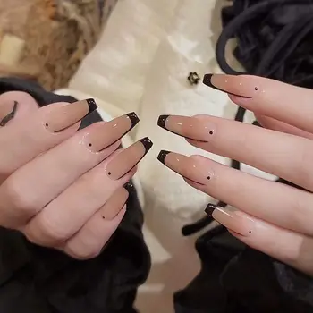 Ballet French Coffin False Nails