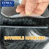 Male Hair Prosthesis Silicone Microskin Base 100% Human Hair Replacement Mens Toupee Breathable Biological Scalp Wigs For Men 2