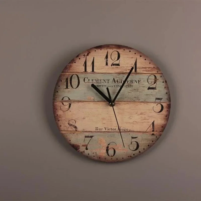 Wall Wooden Clocks Brief Design Silent Home Cafe Office Wall Decor 9inch Art Large Clocks 23cm Coffee Houses