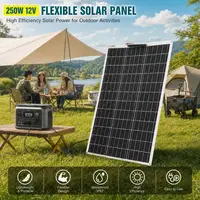 Panneau solaire monocristallin flexible 200W 18V, adapté au camping et aux sorties, aux batteries de camping-cars, aux maisons et aux bateaux 1