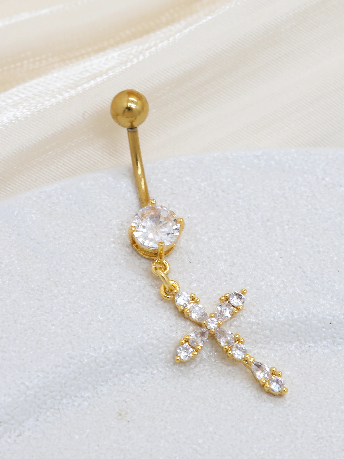 Navel Ring Stainless Steel Cubic Zirconia for Women