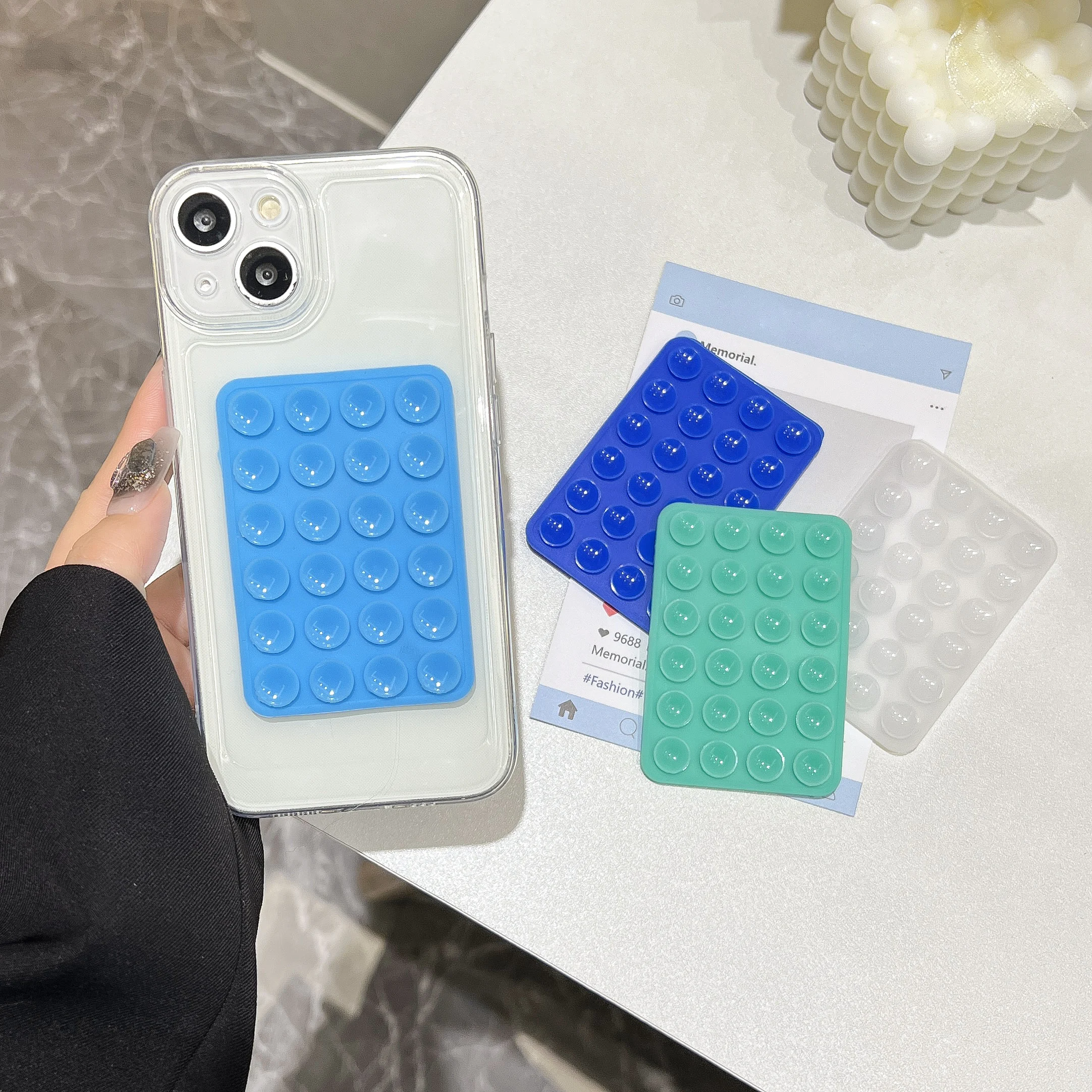 3D Suction Cup Airbag Soft Shockproof Phone Case
