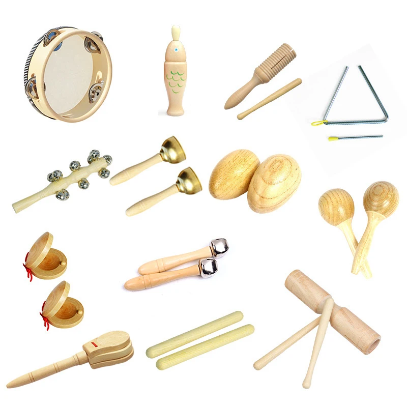 Wooden Musical Instruments Kids Beginner Music Teaching AidsFor Kids Montessori Unique Play Toddler Musical Instruments for Kids