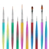 Double Head Nail Art Brushes Dotting Pen Multi-functional Gel Polish Liner Design Tools Carved Brush 7-15mm Line Detail Pen 2