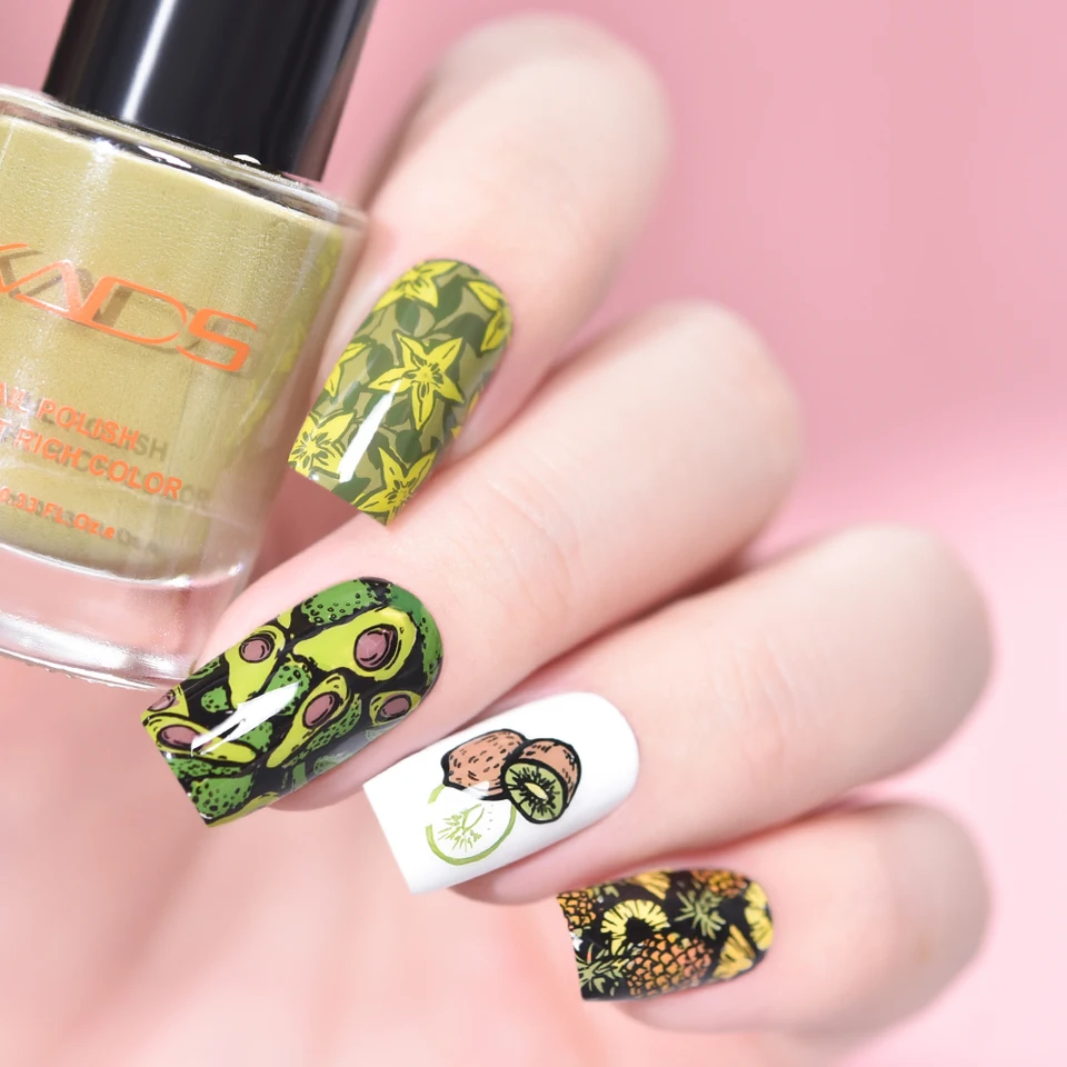 ネイルプレート Amazon | KADS ネイルプレート ストライプ チェック スタンプ