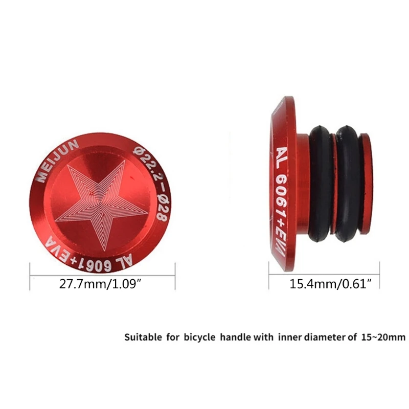 Bicycle Accessories Bicycle Handlebar End Plugs 1 Pair Bike MTB Mini Aluminum Alloy Grip Handlebar Bar End Plugs Stoppers Caps