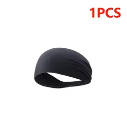 Performance Elastic Sweat - Wicking Sports Headbands for Active Lifestyles (Black 1pcs)