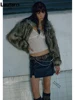Lautaro Autumn Winter Short Warm Thick Hairy Shaggy Patchwork Faux Raccoon Dog Fur Coat Women Zipper Luxury Fluffy Jacket 2024 6