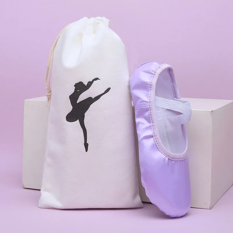 

Ruoru Single Drawstring Ballet Dance Bag Flannelette Ballet Bag for Girls Ballerina Pointe Shoes Bags Ballet Dance Accessories