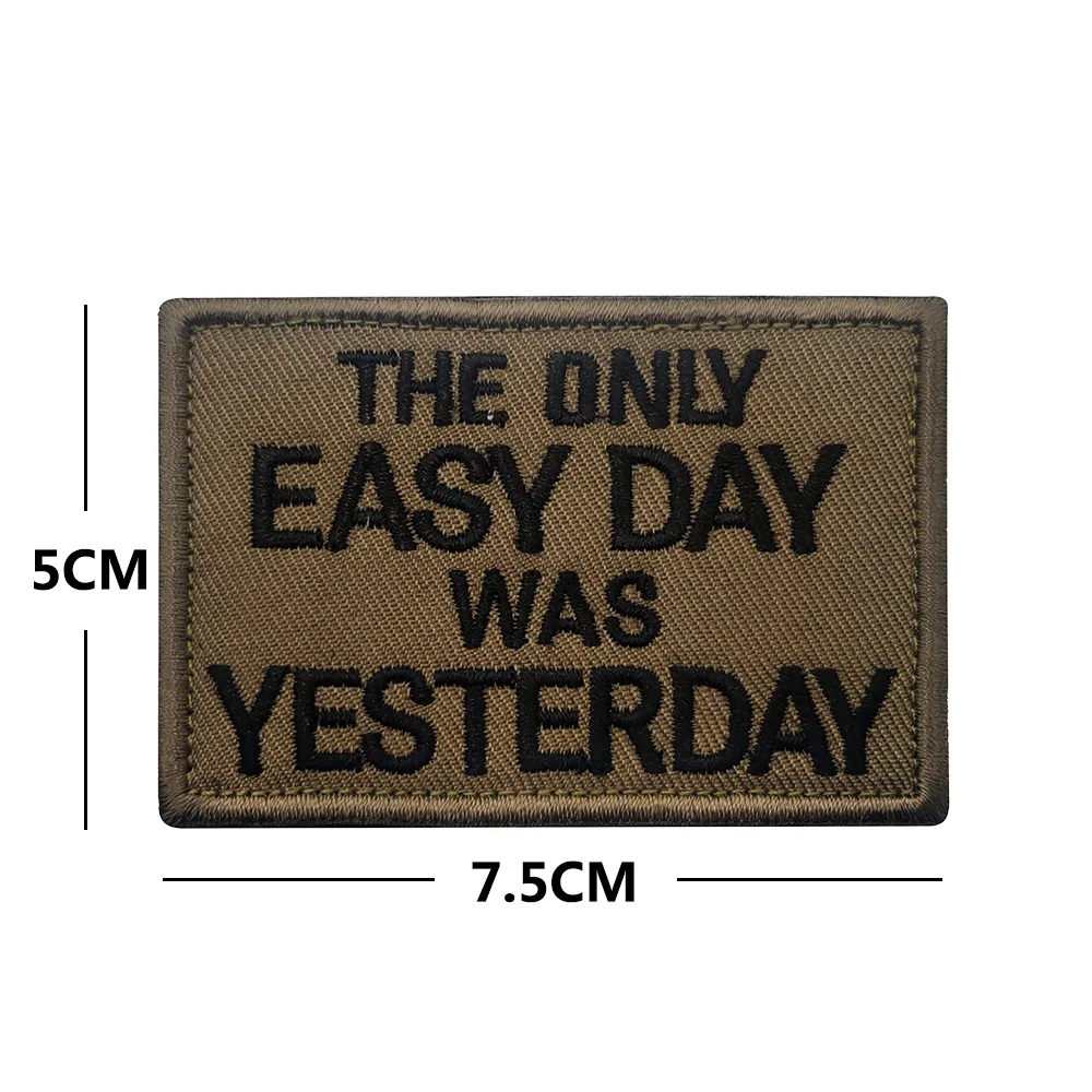 Embroidery English Alphabet Motivational Phrases Biker Saying Funny Slogan Words Patches Appliqued Military Chevron Strip Badges