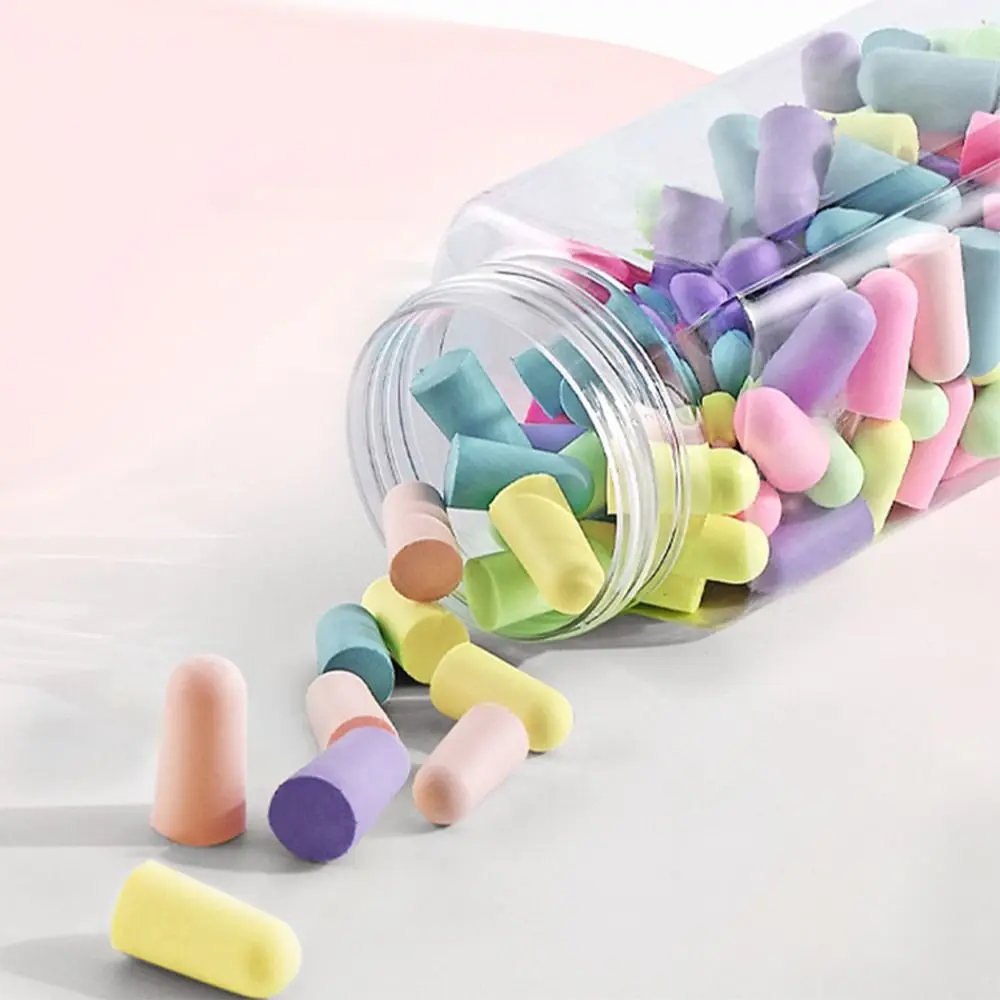 Anti-noise Ear Plugs Slow Rebound Soft Tapered 10/24/60/120Pcs for Noise Reduction