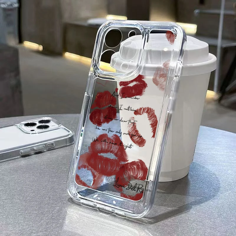 thumbnail image 1 of Funda para iPhone 16, funda suave y transparente para iPhone 11, 12, 13, 14, 15 Pro Max, XS, XR, 7, 8 Plus, SE 2020, funda con labios rojos sexys para chica, 1 of 4