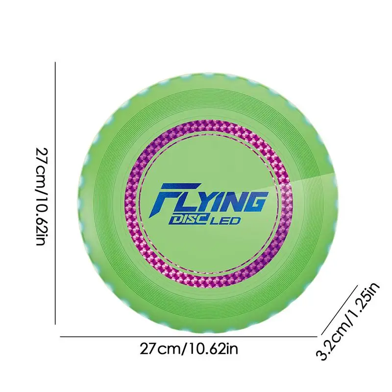 Portable Soft Edge Flying Disc Lighted Flying Disc For Kids Parent-child Sports Toy Outdoor Colorful LED Spinner Toy Night Play