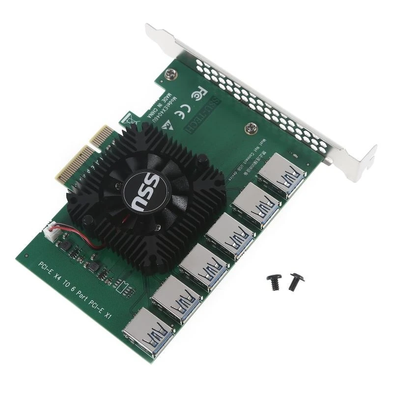E74D PCIE Riser 4x bis 16x Grafikerweiterung für GPU Mining Powered Riser Adapterkarte – Detail 9