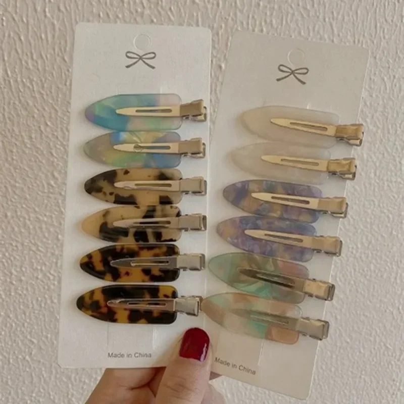 

2/4 шт., простые розовые бесшовные заколки для волос